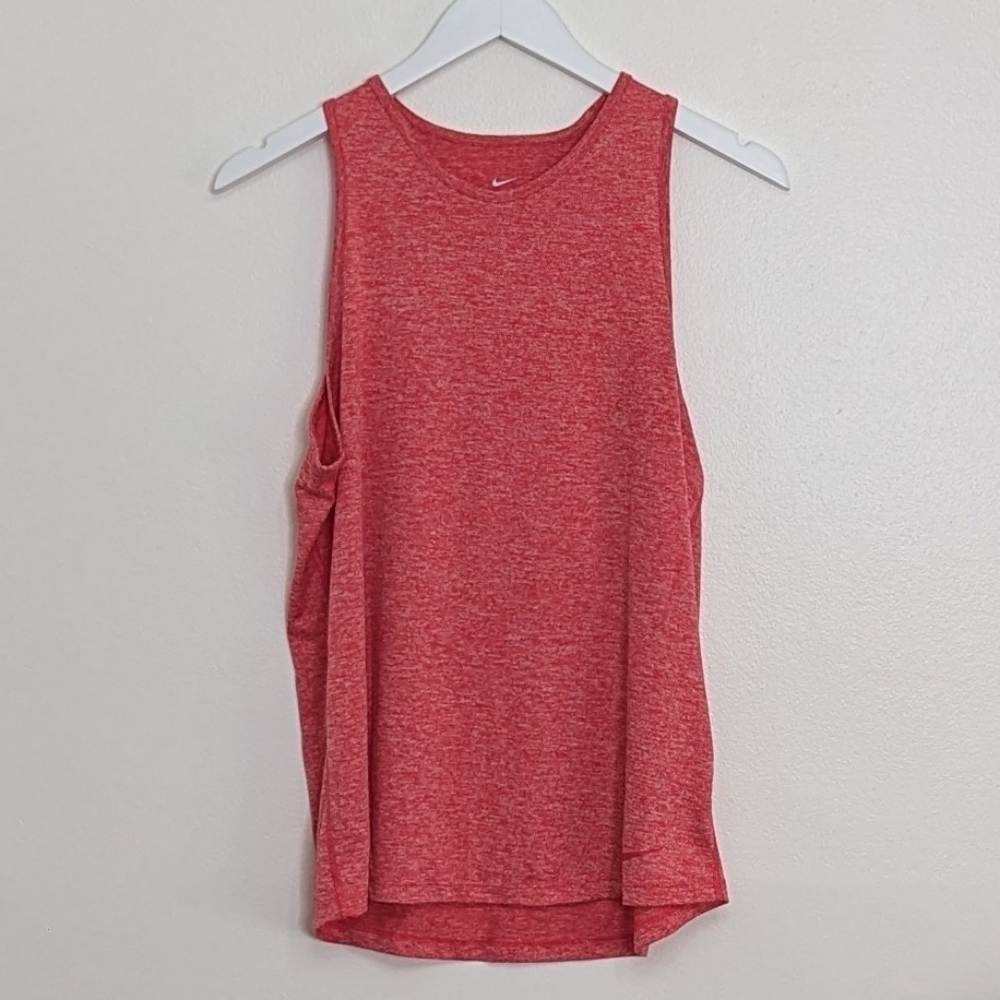 Nike Women's Red Heathered Sleeveless Tank Top